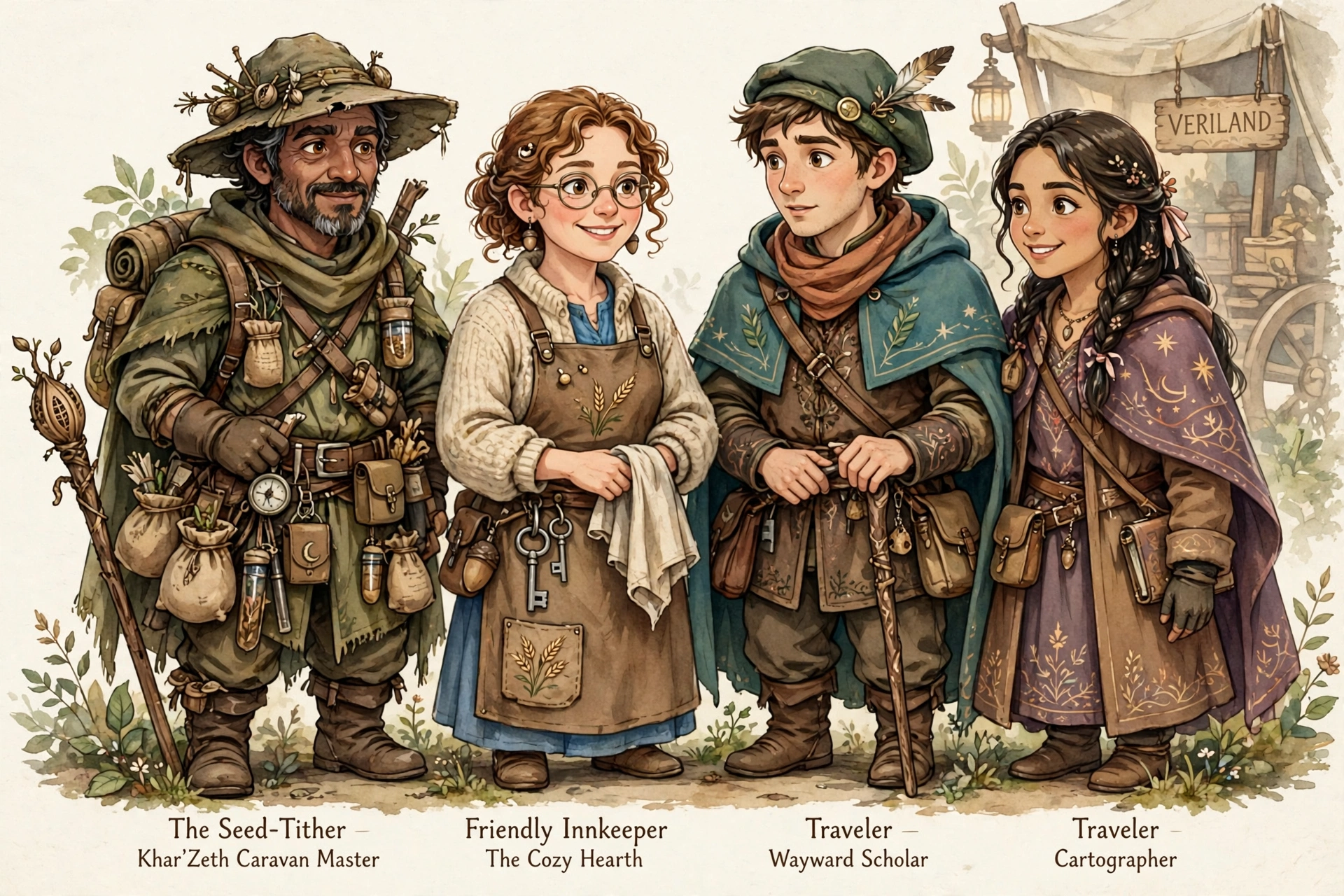 Concept painting of Veriland's peoples