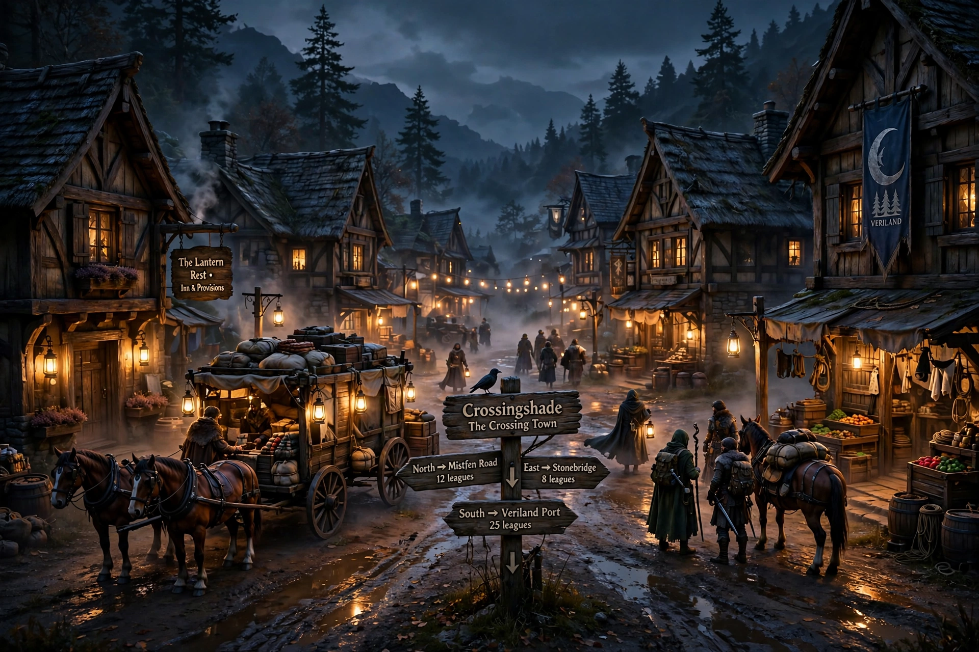 Crossingshade town in AAA 3D style